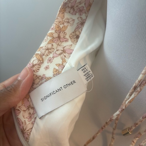 Significant Other Maria Floral Linen Blend Dress Size 2 - Picture 12 of 15
